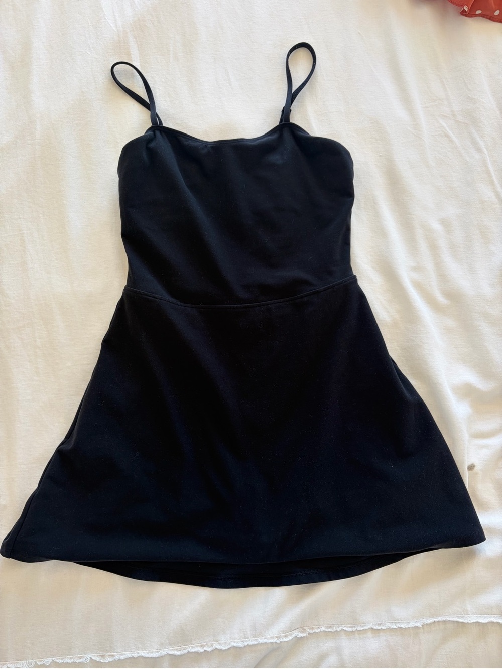 ALO Yoga Black Spaghetti-Strap Mini Dress